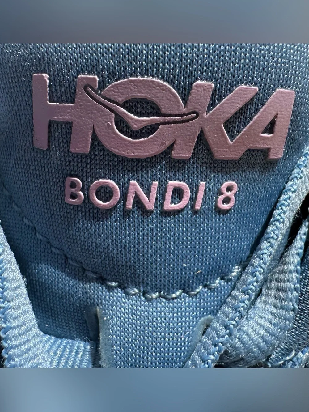 HOKA Bondi 8 Shadow / Dusk Blue Purple Running Shoes Women’s Size 9.5 Clean